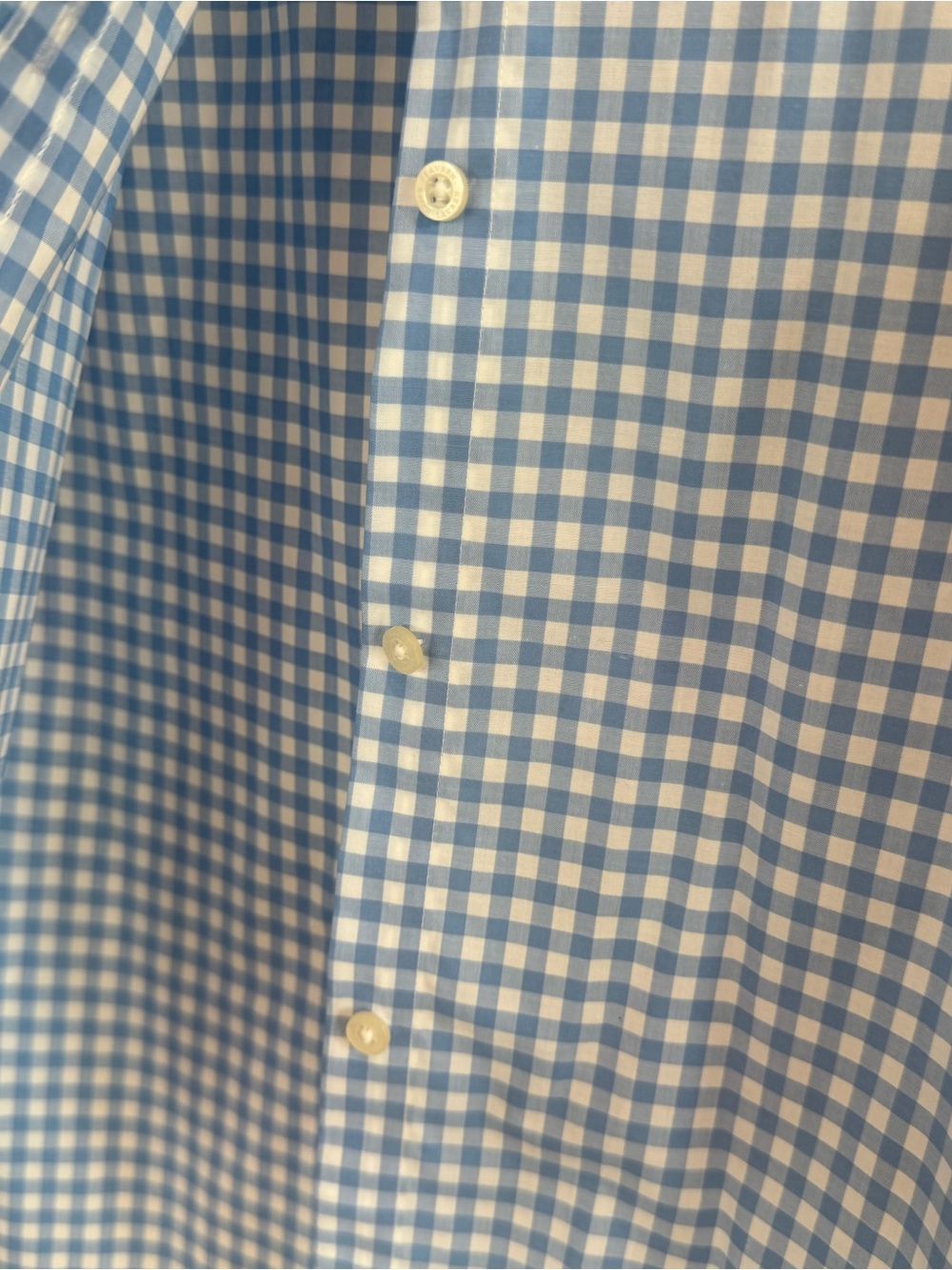 Ralph Lauren Blue & White Gingham Button-Down Shirt - Picture 5 of 7